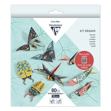 Kit origami Insectes 60 feuilles 3 formats - Clairefontaine Dernier Modèle