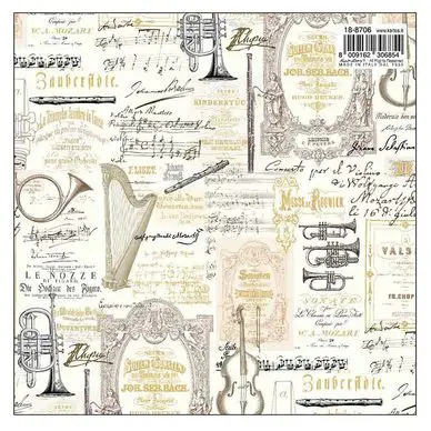 Papier italien 50 x 70 cm 85 g/m² Musique - Esprit Papier Soldes