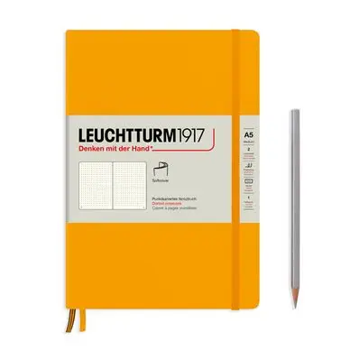 Carnet de notes A5 14,5 x 21 cm Rising Colours couverture rigide Pointillé - Leuchtturm1917 Authentique