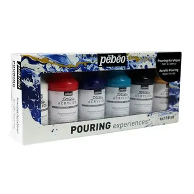 Must-Have Peintures acryliques Pouring Expérience 6 x 118 ml - Pébéo