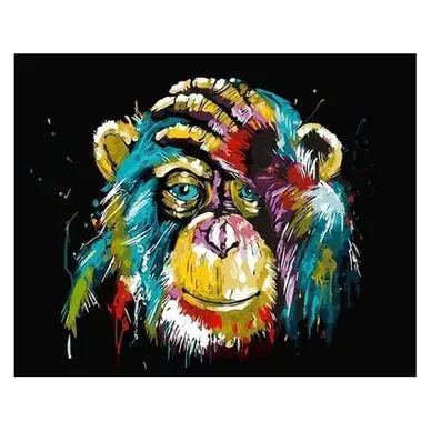 Peinture par numéro Babouin Pop Art - Figured'Art Achat Immédiat