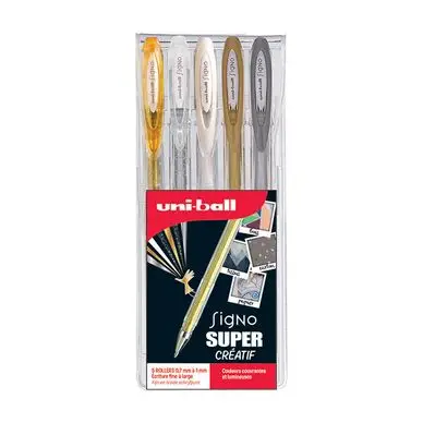 Stylo roller Signo 0.7 à 1 mm 5 couleurs - Uni-Ball Acheter Direct