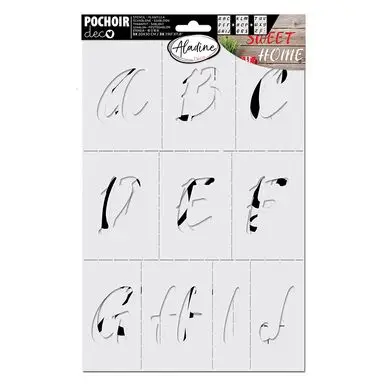 Nouvel Arrivage Pochoir Déco 3 pcs 20 x 30 cm Alphabet - Aladine