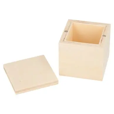 Boîte en bois 5 cm 6 pcs Carrée - Artemio Soldes