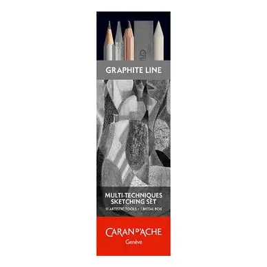 Crayon esquisse Set Multi-techniques Graphite Line 11 pièces - Caran d'Ache Offre Limitée