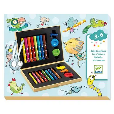 Les couleurs des petits Boite de couleurs pour les petits - Djeco Solde
