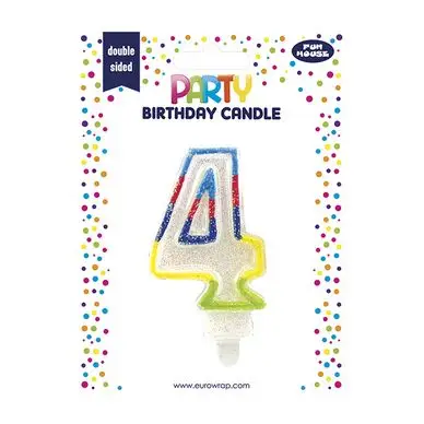 Bougie d'anniversaire Chiffre 4 - Party Affaire À Saisir