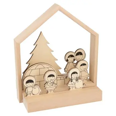 Bon Marché Objet de décoration en bois 18 x 11 x 16 cm - Artemio