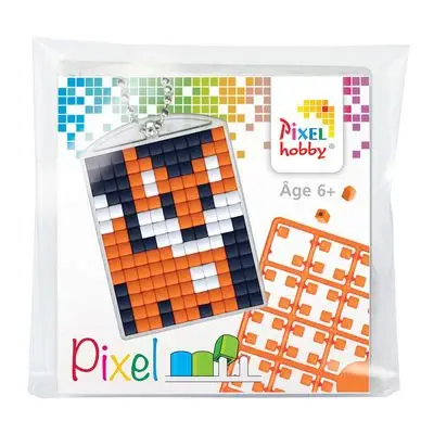 Kit créatif Pixel porte-clé 4 x 3 cm - Renard - Pixel Hobby Prix Réduit