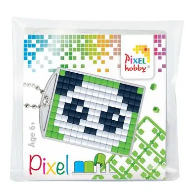 Authentique Kit créatif Pixel porte-clé 4 x 3 cm - Panda - Pixel Hobby