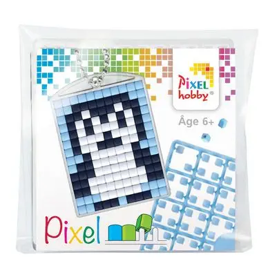 Certifié Kit créatif Pixel porte-clé 4 x 3 cm - Pingouin - Pixel Hobby