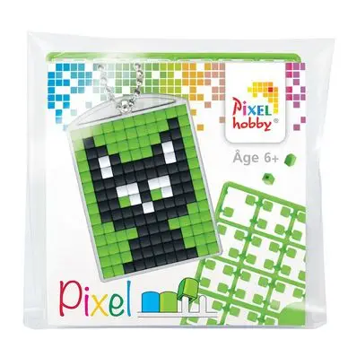 Seulement Aujourd'hui Kit créatif Pixel porte-clé 4 x 3 cm - Chat - Pixel Hobby