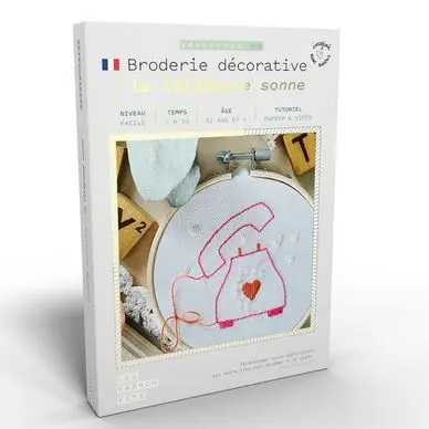 Commander Maintenant Kit savoir-faire Broderie décorative Le téléphone sonne - French'Kits
