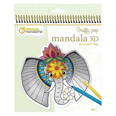 Pas Cher Coloriage Graffy Pop Mandala 3D Animaux de la savane - Avenue Mandarine
