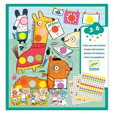 Solde Stickers des petits Avec des gommettes rondes - Djeco
