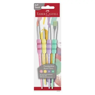 Pinceau soft touch Set pastel 4 tailles - Faber-Castell Achat Immédiat