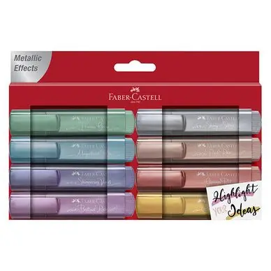 Surligneur TL 46 Metallic Set 8 couleurs - Faber-Castell Petit Prix