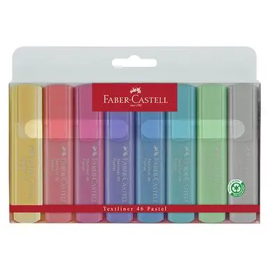 Surligneur TL 46 Fluo + Pastel Set 8 couleurs - Faber-Castell Offre Du Jour