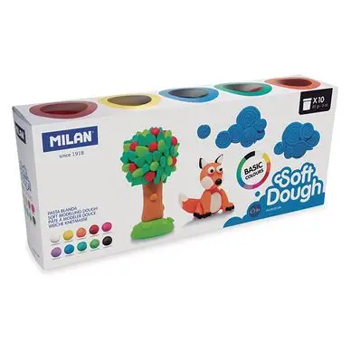 Pâte à modeler souple Glitter Soft Dough 10 pots 85 g - MILAN Dernier Modèle