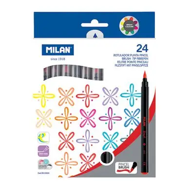 Nouvelle Collection Feutres pointe pinceau Boîte 24 couleurs - MILAN