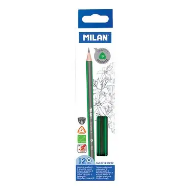 Crayons graphite triangulaires B 12 pcs - MILAN Seulement Aujourd'hui