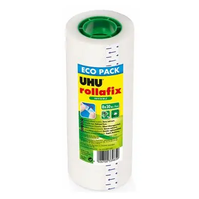 Achetez Aujourd'hui Bande adhésive Rollafix Invisible Pack de 8 rouleaux 30 m - Uhu