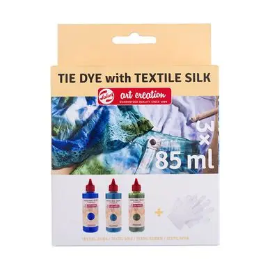 Teinture Soie Tie & Dye 3 x 85 ml Kit Bleu - Artcreation Dernière Chance