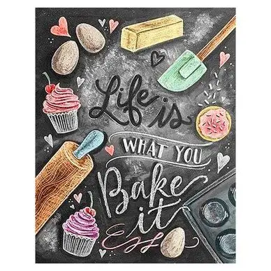 Broderie Diamant 40 x 50 cm Affiche cuisine - Figured'Art Affaire À Saisir