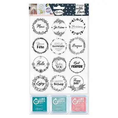 Tampon Stamp with Love Couronnes expressions - Aladine Jusqu'à Épuisement Des Stocks