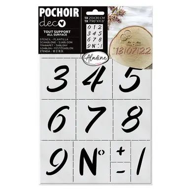 Pochoir décoration Chiffres 5 cm - Aladine Bon Marché