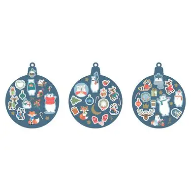 Prix Bas Bloc autocollants 12 planches Beary Christmas - Artemio