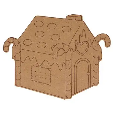 Soldes Silhouette Maison de noël 15 x 12 x 0.5 cm - Artemio