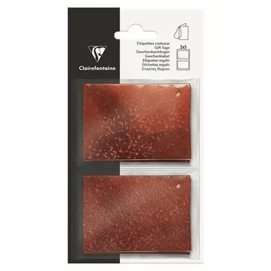 Étiquettes holograhiques rouges rectangle adhésives 28 pcs - Clairefontaine Certifié