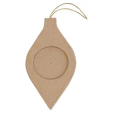Authentique Cadre boule allongée de Noël à suspendre 12,5 cm - Décopatch