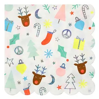 Serviette en papier Funky Noël 16 pcs - Meri Meri Acheter Direct