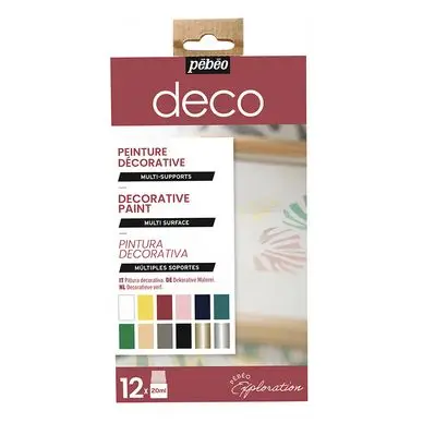 Nouvel Arrivage Peinture Deco mat set Initiation 12 x 20 ml - Pébéo