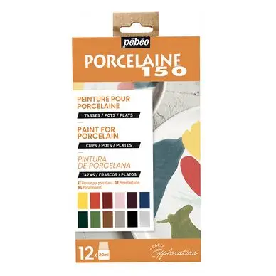 Paiement Sécurisé Peinture Porcelaine 150 set Exploration n°2 12 x 20 ml - Pébéo