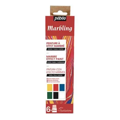 Acheter Direct Peinture Marbling set Initiation 6 x 20 ml - Pébéo