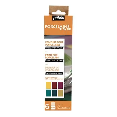 Offre Du Jour Peinture Porcelaine 150 set Initiation n°2 6 x 20 ml - Pébéo
