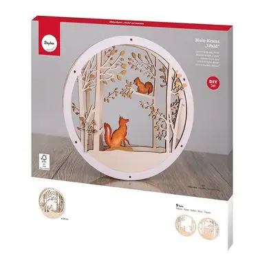 Livraison Express Couronne en bois Forêt Ø 30 cm - Rayher