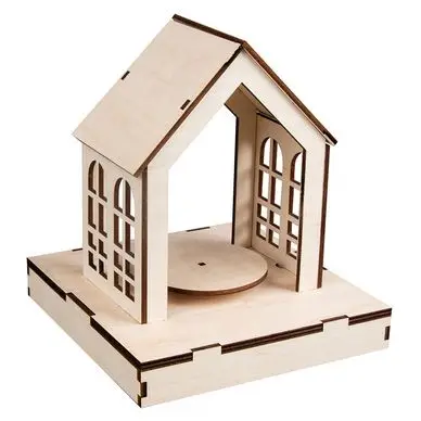 Remise Kit 3D à monter Maison + Plateau tournant - Rayher