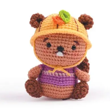 Kit crochet Amigurumi Castor - Graine Créative Populaire