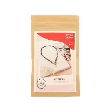 Kit bijou Collier Marieta vert - la cabane à perles Commande En Gros