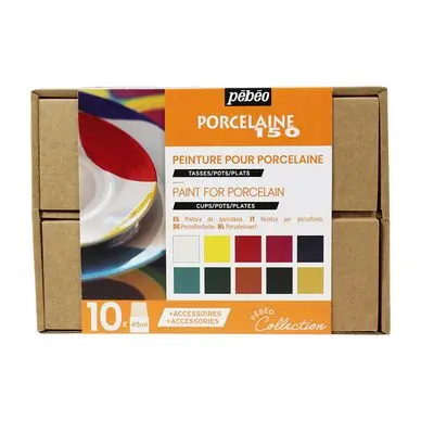 Peinture Porcelaine 150 set Collection 10 x 45 ml - Pébéo Acheter Direct