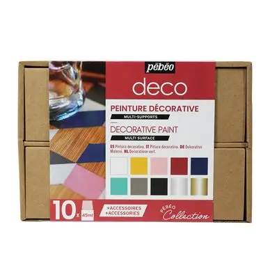 Offre Du Jour Peinture Deco set Collection 10 x 45 ml - Pébéo