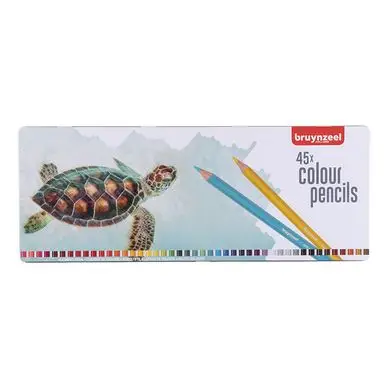 Crayon de couleur Boîte métal Tortue 45 pièces - Bruynzeel Authentique