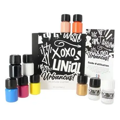 Peinture Custom Cuir Kit Expert 10 flacons - Urbancust Vente Directe