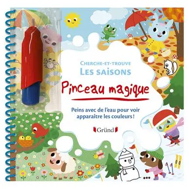 Livre de Coloriage Pinceau magique Cherche-et-trouve Les saisons - Gründ Offre Exclusive