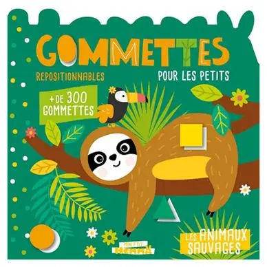 Livre Gommettes pour les petits Les animaux sauvages - Hemma Satisfait Ou Remboursé