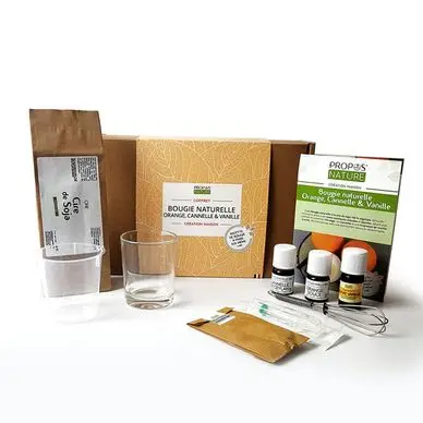 Top Vente Coffret création maison Bougie orange, cannelle & vanille - Propos'Nature